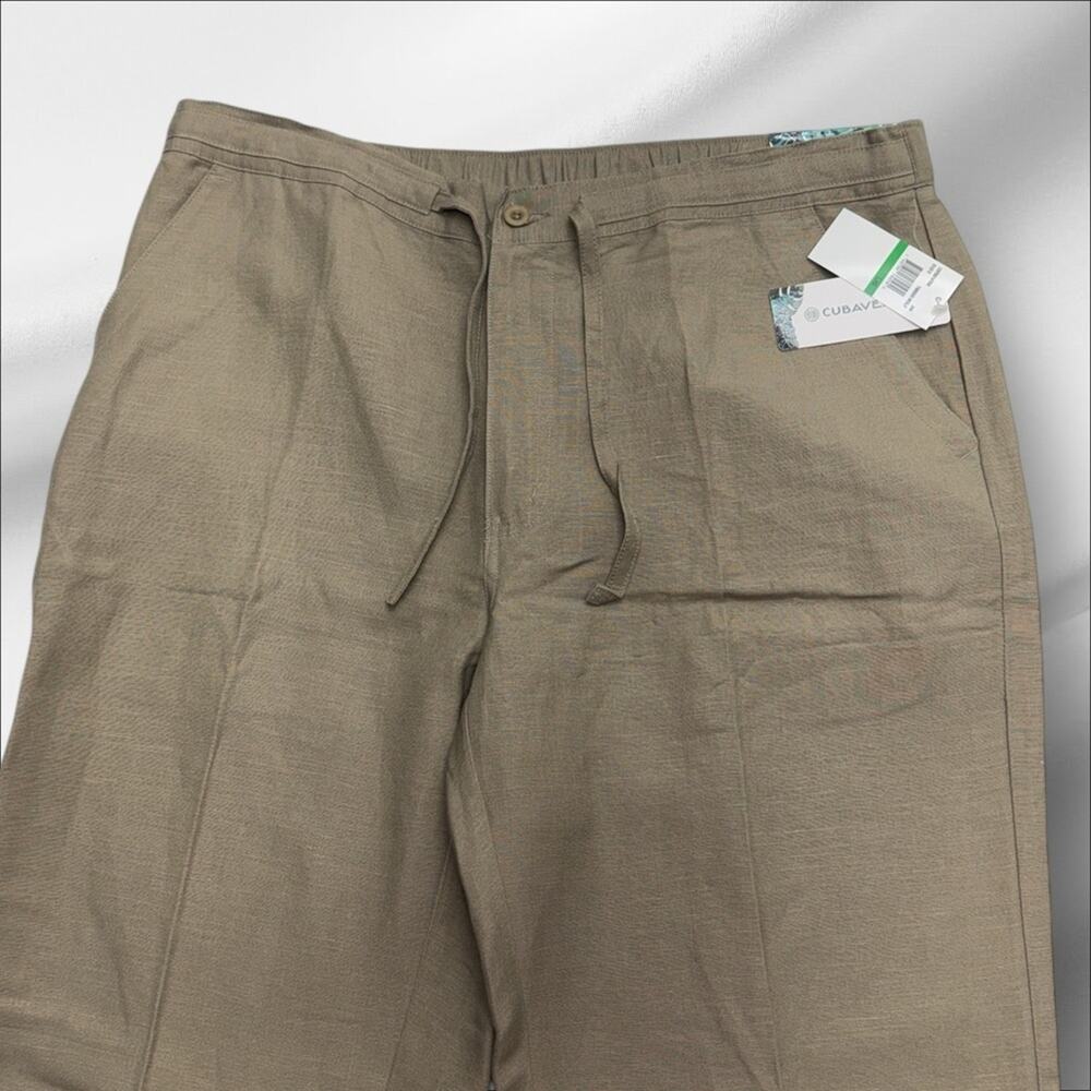 CUBAVERA Men’s Large Tan Linen Blend Casual Pant